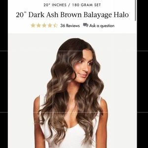 20” Ash Brown Halo balayage Extension